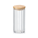 FRASCO DE VIDRIO DECORADO TAPA BAMBU - 1200ml