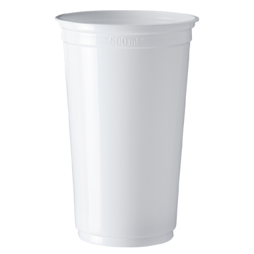 VASO DESCARTABLE DE 550ml BLANCO PP (50 UN)