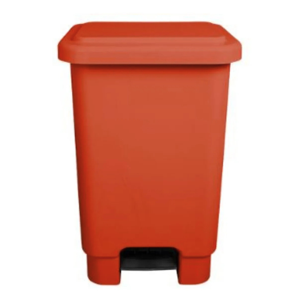BASURERO C/PEDAL ROJO (60x33x37cm) 25L