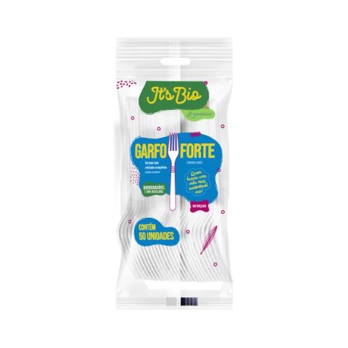 TENEDOR FUERTE BLANCO BIO 18 CM PAQ. X 50 UNID