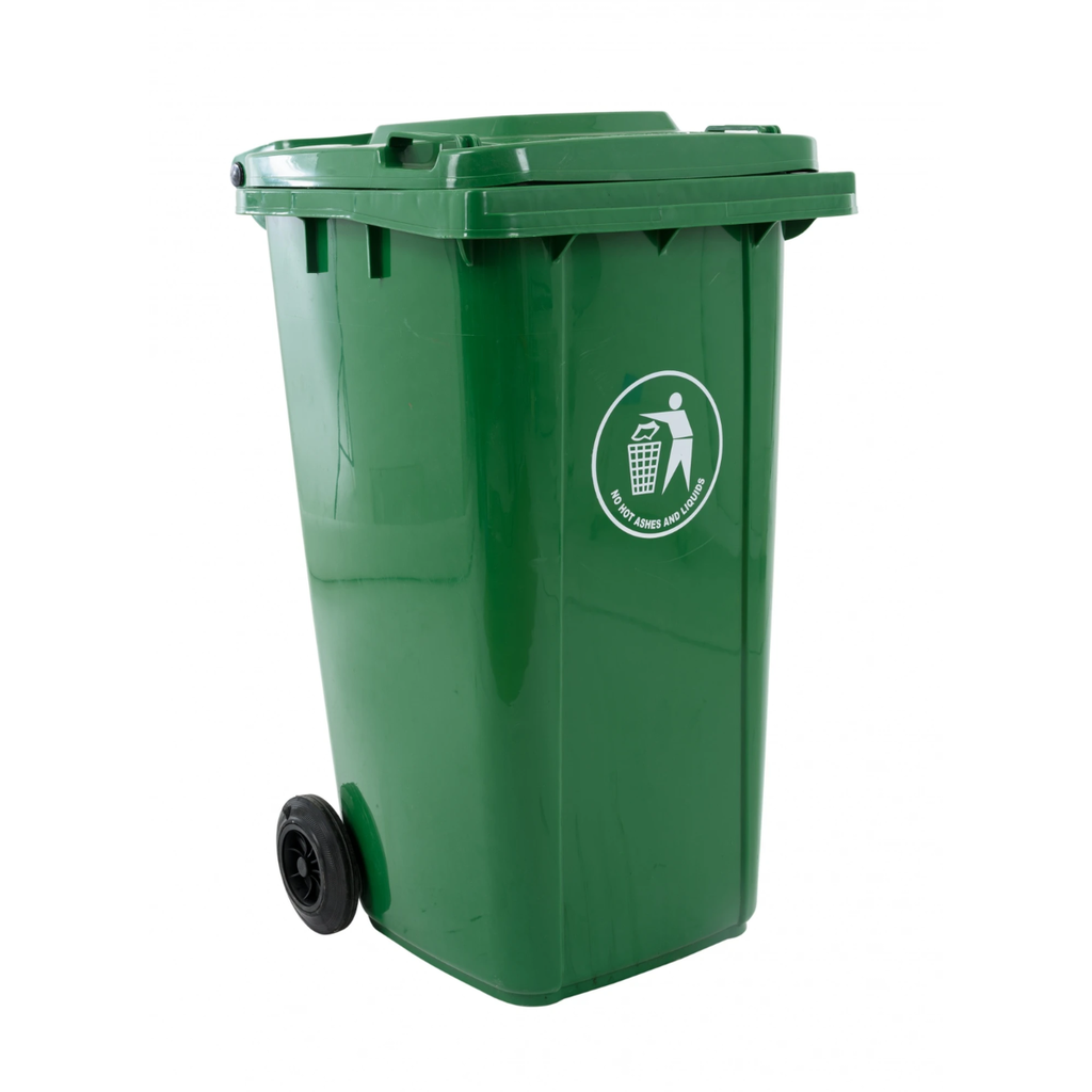 CONTENEDOR P/RES C/RUEDA 240L VERDE MILITAR