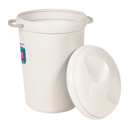 BASURERO 70lts CON TAPA BEIGE