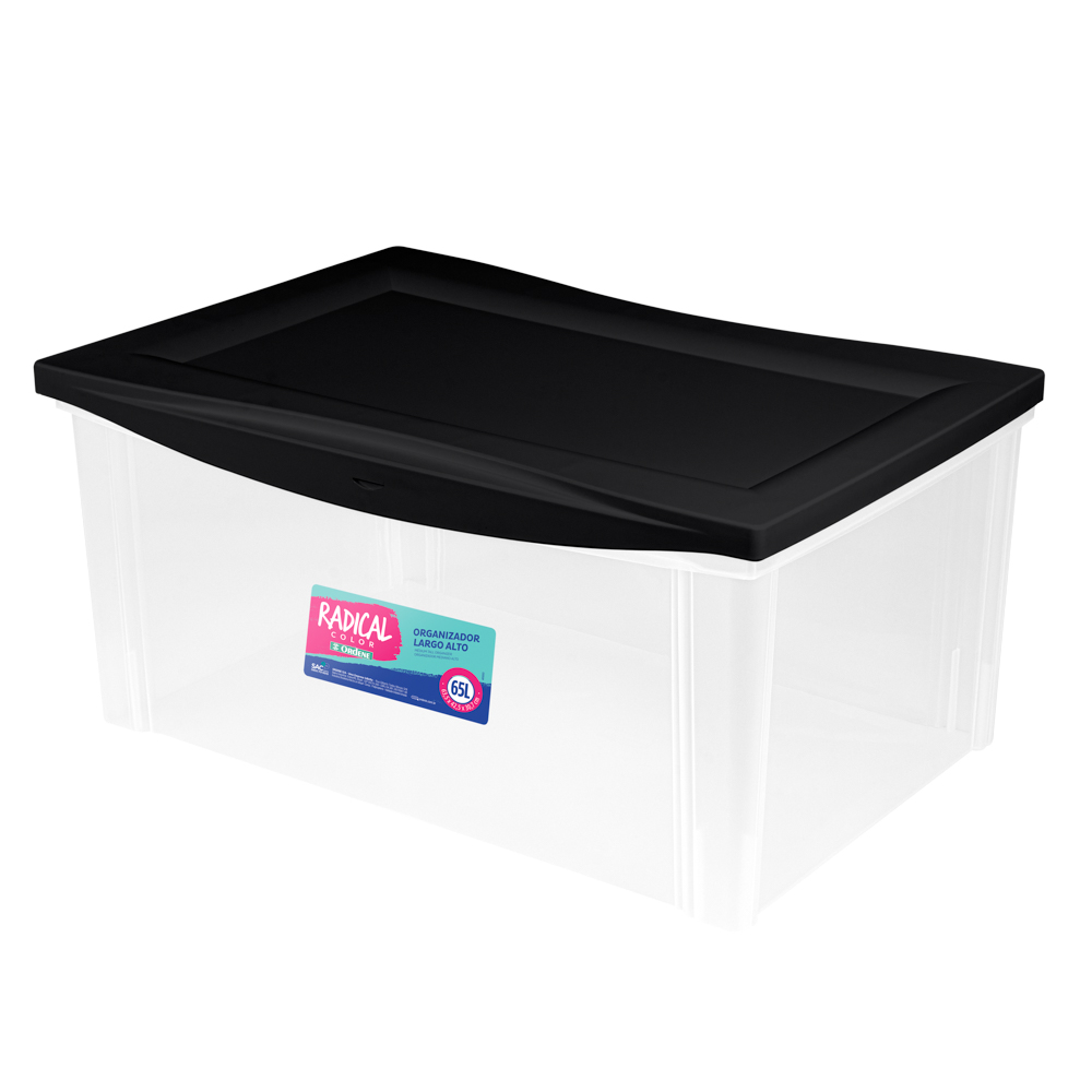 *CAJA ORGANIZADORA  ANCHO ALTO AZUL 65 LITROS.