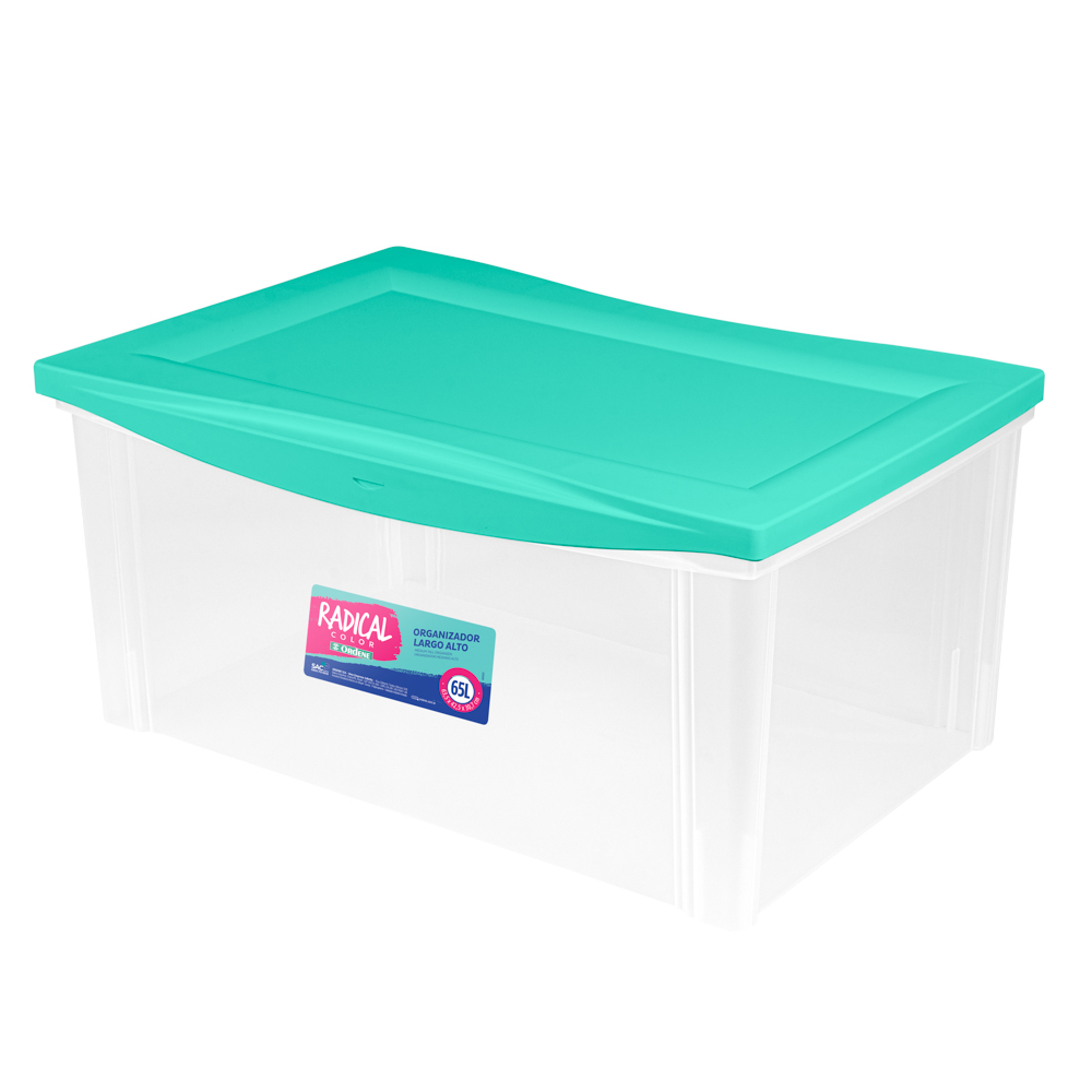 *CAJA ORGANIZADORA TAPA VERDE 65 LITROS