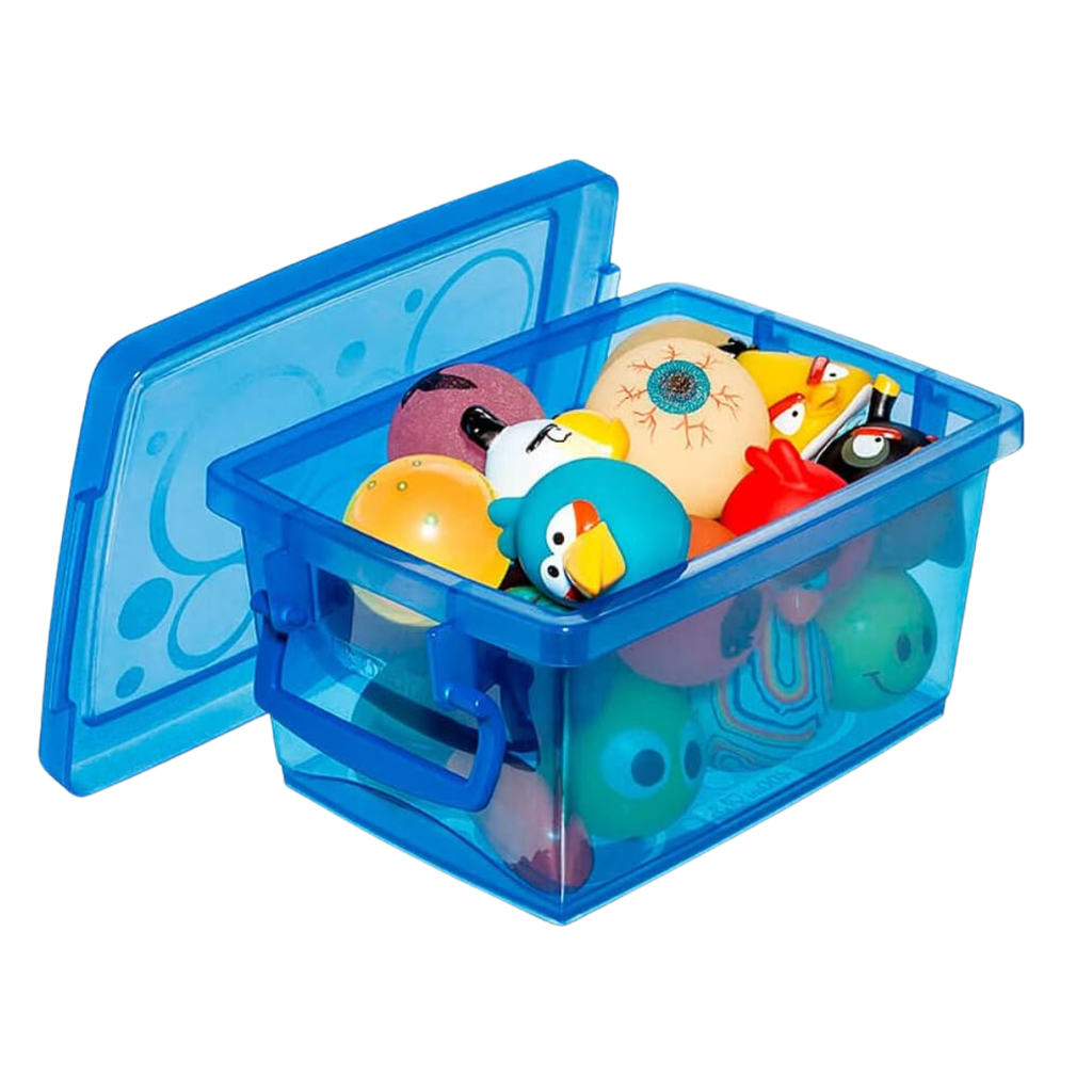 *CAJA ORGANIZADORA C/TRABAS 650 ML AZUL