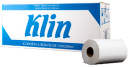 [PTR28X200] PAPEL TOALLA ROLLO  KLIN 20x200m(6) 28gr.