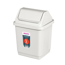 [SR2205] BASURERO 5lts TAPA VAIVEN BEIGE