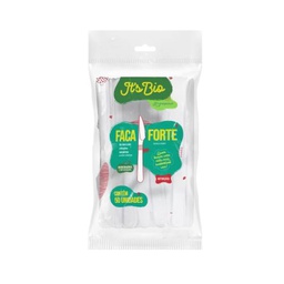 [S939] CUCHILLO FUERTE BLANCO BIO 18,6 CM PAQ. X 50 UNID