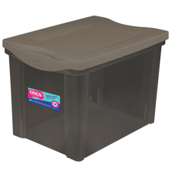 [OR21230] CAJA ORGANIZADORA GRIS  ALTA 30 LITROS.