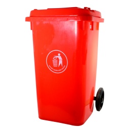 [YH3011VR] CONTENEDOR P/RES C/RUEDAS 100L ROJO