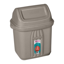 [SR278/20] BASURERO 6,6lts TAPA VAIVEN GRIS