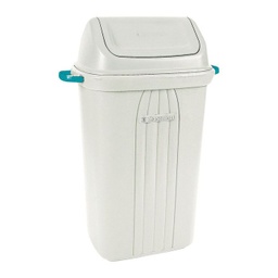 [284] BASURERO 60lts TAPA VAIVEN BEIGE