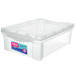 [21001] CAJA ORGANIZADORA BAJA TRANSPARENTE 13,5 LITROS.