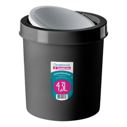 [SR273] *BASURERO C/TAPA BASCULANTE 4,3lts NEGRO