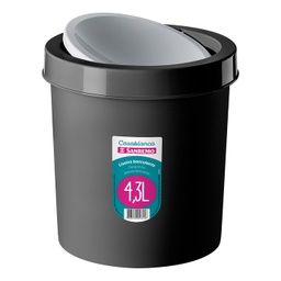 [SR273] BASURERO C/TAPA BASCULANTE 4,3lts NEGRO
