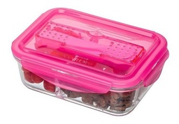 [SR82/1] *HERMETICO DE VIDRIO C/DIV T/ROSA 1lt